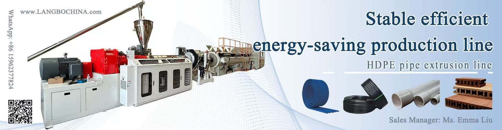 linha da extrusão da tubulação do pe