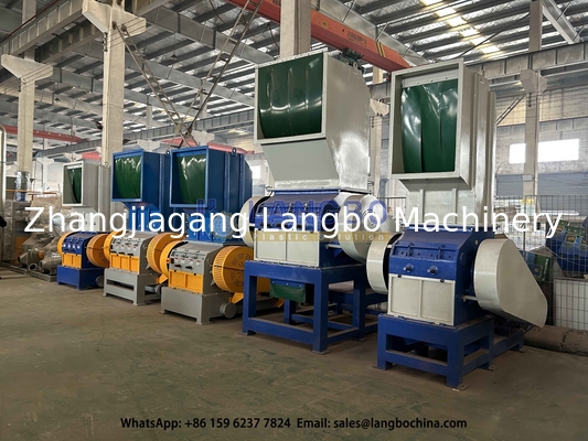 37KW triturador para tubos de PVC Linha de máquina de reciclagem de resíduos plásticos
