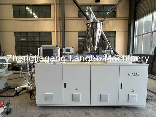 Linha de fabricação de tubos de PVC de drenagem com extrusora 80/156 e máquina de tomada
