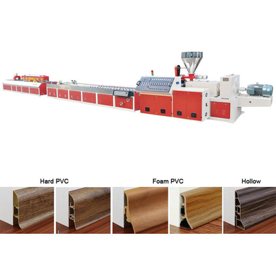 WPC Decking Flooring Post Composite Profile Rail Extrusion Production Line Making Machine (máquina de produção de linha de extrusão de trilhos)