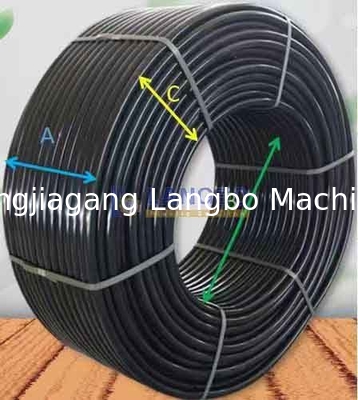 Empilhadeira de tubos de plástico de 16-32 mm com máquina de envolvimento para tubos corrugados de PE