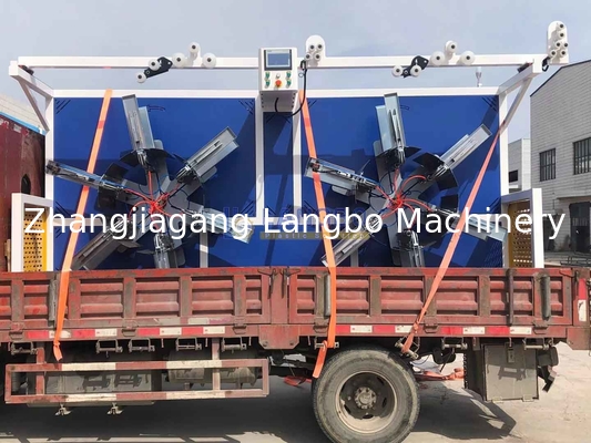 Máquina Rebobinadora de Tubos Plásticos de Dupla Estação PE HDPE Enrolador de Tubos Corrugados