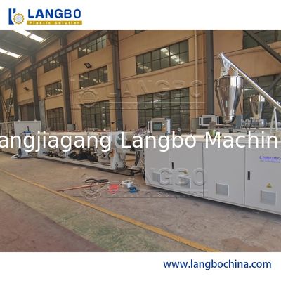 Tubo do PVC que faz a máquina, extrusora da tubulação do PVC, extrusora de parafuso gêmea cônica