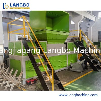 Waste Plastic PVC PP PE Plastic Block Shredder Shredder Recycling Machine