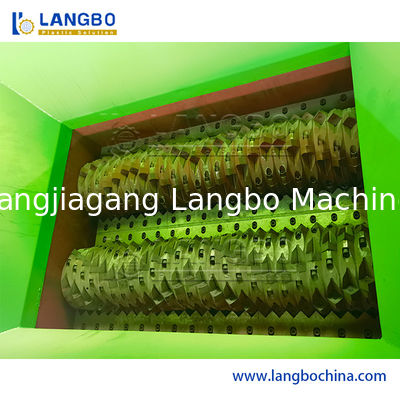 Triturador de resíduos/pneus/madeira/plástico/para-choques de carros, triturador de eixos duplos