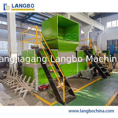 Máquina Trituradora/Lavadora/Secadora para Resíduos de Garrafas PET/HDPE/LDPE/PP/PE, Filmes, Sacos Tecidos/Flocos
