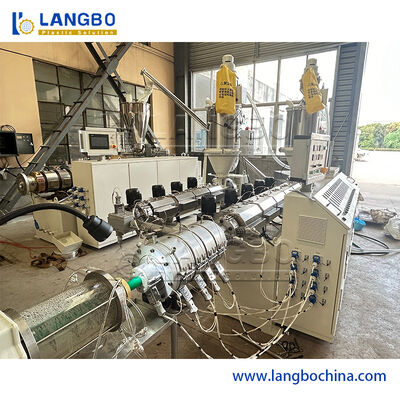 Linha de Extrusão de Tubos PPR com Saída de 180kg/h, Co-Extrusão de 3 Camadas e Controle PLC