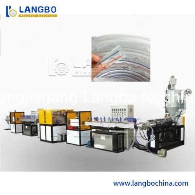 Tubo de mangueira trançada de PVC de nylon 16-32mm extrusora plástico PVC macia tubulação de mangueira de jardim Fabricação máquina de tubulação de tubos de água