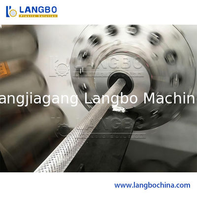 Linha de Produção de Tubos Retos Reforçados com Fibra de PVC Máquina Extrusora de Tubos Trançados de Plástico