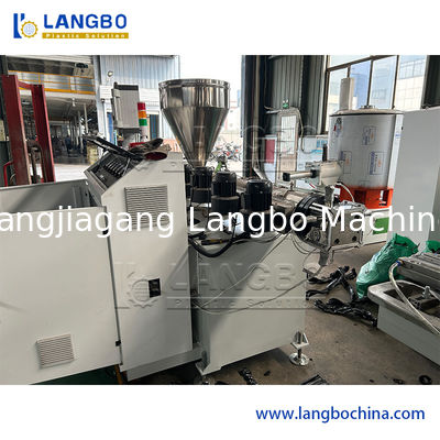 Double-screw PVC Profile Extrusion Line for Skirting Board and Decking with CE ISO Certification and Customized Voltage