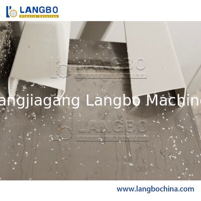 1180mm Profile Size PVC Cable Trunk Making Machine With 8m Calibration Table and 55/110 Conical Twin Screw Extruder