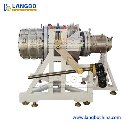 Linha de produção plástica extrusora da tubulação do PVC de parafuso gêmea cônica da máquina