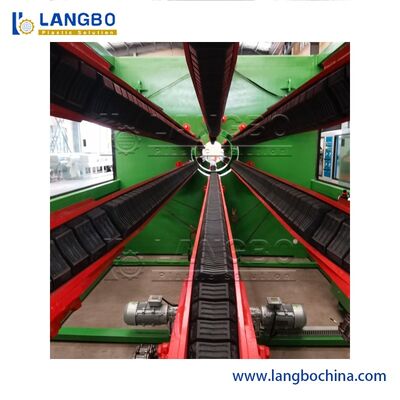 Linha de extrusão de tubos de PVC.