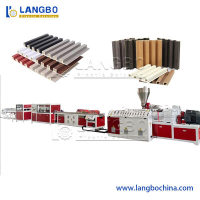 High Quality Wood Fiber Grating Board Indoor WPC Wall Panels Modern Simple Concave Convex Four Groove Indoor Background Decoration Making Machine
