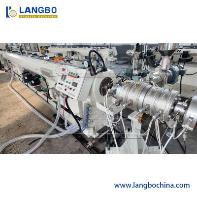 Linha de produção de tubos HDPE com extrusora de parafuso único de alto torque