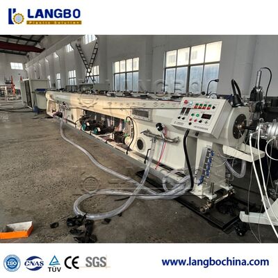 Linha de produção de tubos HDPE com extrusora de parafuso único de alto torque