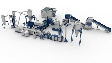 Linha de recicl plástica Waste automática do transporte de correia para recicl filmes do PE dos PP