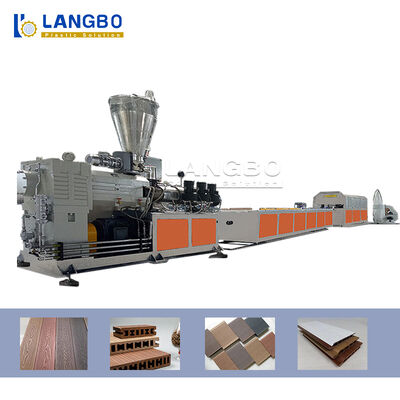 Linha projeto da extrusão do perfil do PVC/WPC do parafuso do dobro do motor de