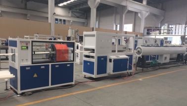 Máquina gêmea cônica da produção da tubulação do Pvc do parafuso do motor de Siemens, tubo do PVC que faz a máquina