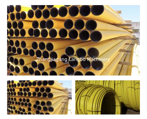 PE HDPE tubos de plástico fazer fazer máquina de extrusão para gás tubo de drenagem de água