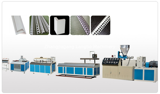 Linha de produção plástica parafuso gêmeo cônico da extrusão do perfil do PVC de 55KW